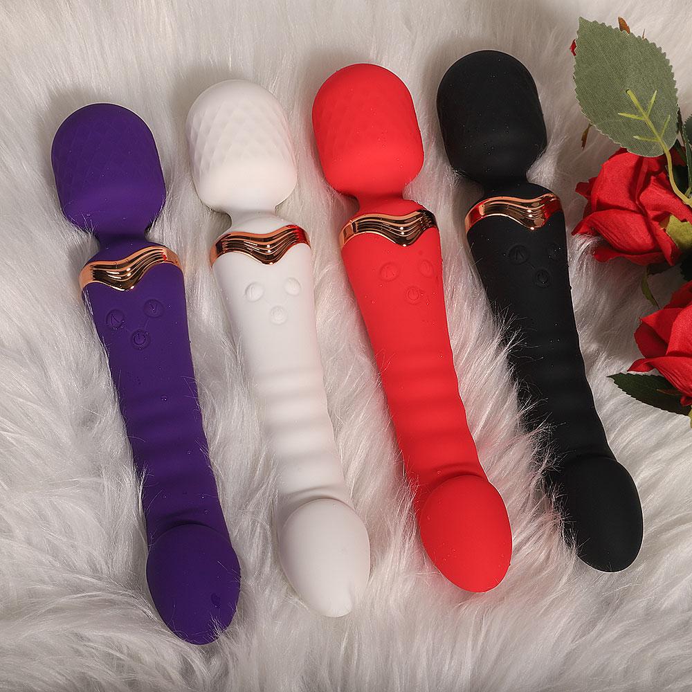 Dual Motor Magic Wand Vibrator 10 Modes G-Spot Massager Rechargeable Lithium Battery Clitoris Stimulator Dildo for Women Anal Plug Toys for Adult