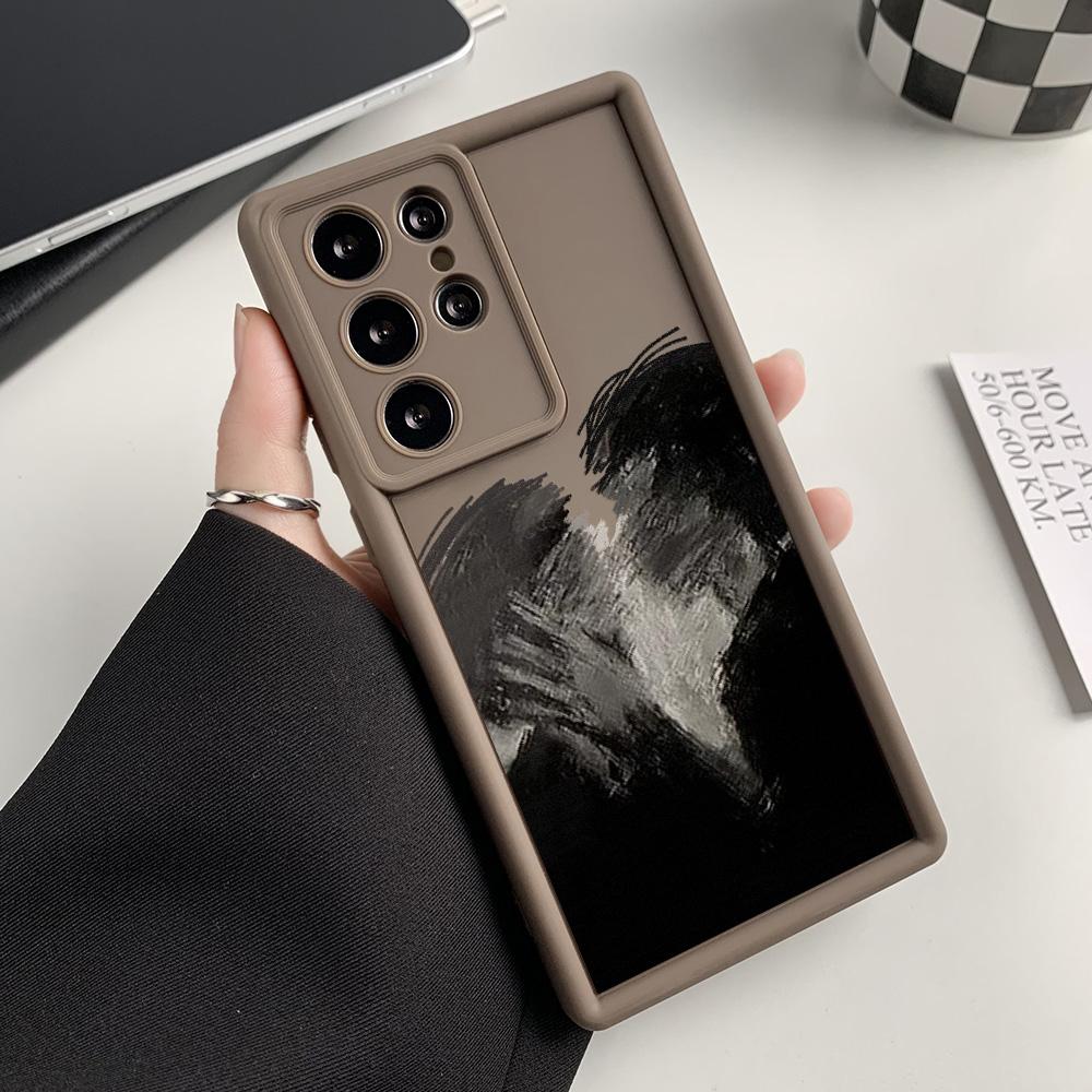 Эстетичный чехол для Samsung A55 5G S25 Ultra A54 A16 A15 A53 A35 A34 A14 A13 A06 A05 A05s A33 A25 S24 FE S23 Plus S22 Мягкий чехол