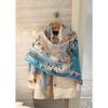 NINA SOLOR Horse Dream Silk-Wool Square Scarf