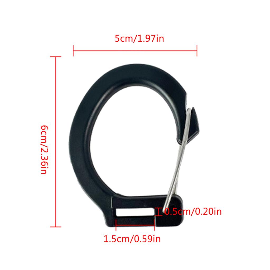 5Pcs Plastic Snap Clip Hook Camping Carabiner Buckle Outdoor Tent Accessories Multifunction Snap Hook Camping Equipment