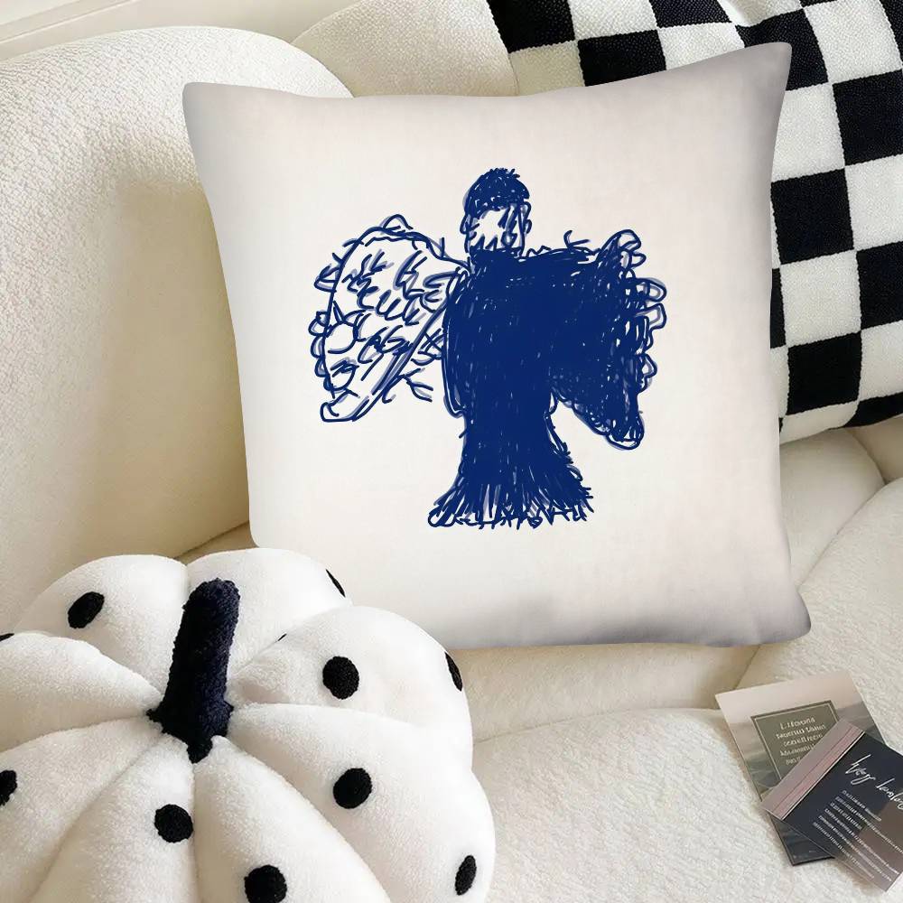 Singer Milo J Pillow Case Fashion Square Pillowcase Bedroom Sofa Room Ins Decoration Leisure