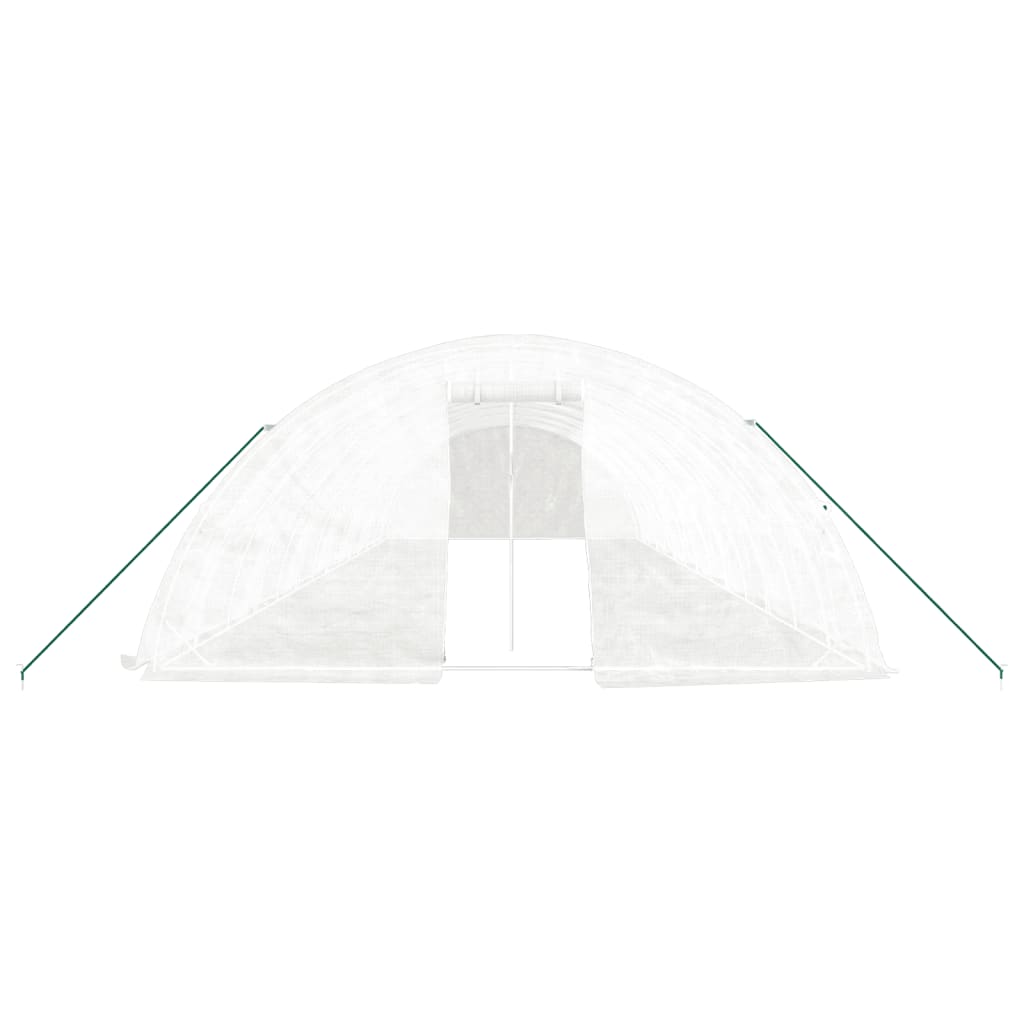 Greenhouse with Steel Frame White 70 m² 14 x 5 x 2.3 m