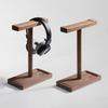 Headphone headphone earphone walnut stand, desktop, headset, stand, stand, wooden,