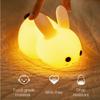 Сенсорные ночные светильники с кроликом, силиконовые затемняемые USB-аккумуляторные лампы для детей, подарки для детей, ночник с милыми животными и кроликами, WBL
