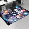 1pc Halloween Jack Skellington & Sally Pumpkin Moon Fireworks Home Office Chair Rug Outdoor Gift Carpet Matz4161