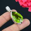 Peridot Gemstone Pendant Solid 925 Sterling Silver Pendant Jewelry Gift For Unisex