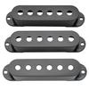 Musiclily Pro Strat Pickup Cover Set for ST Single PU Electric Guitar, Black (Set of 3)