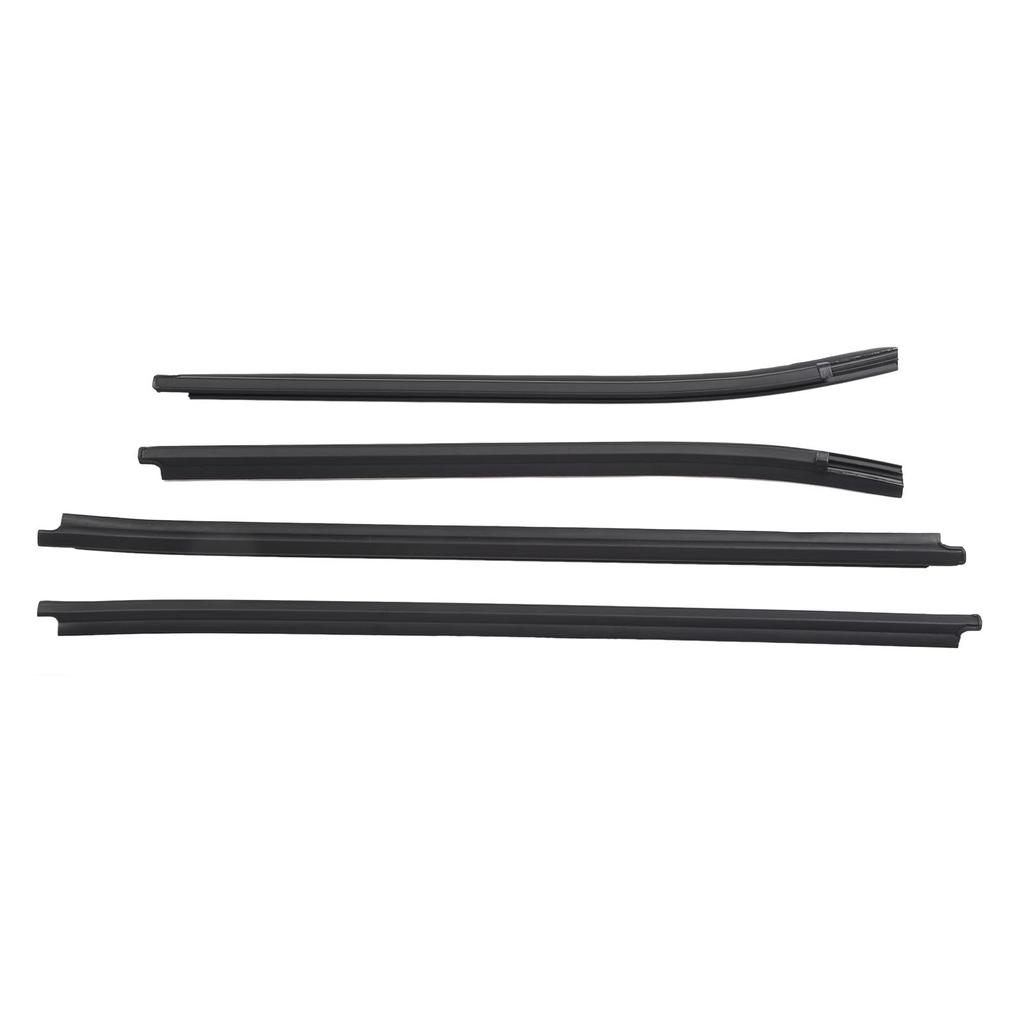 4PCS Window Moulding Trims Rubber 68161 0K010 Replacement for Toyota Hilux SR5 VIGO MK6 PICKUP 2005 To 2015