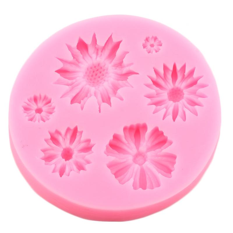Силиконовая форма «Ромашка», цветок «сделай сам», формы для кексов, инструменты для украшения торта из помадки, форма для шоколадной мастики, полимерная глина, формы для конфет, смолы