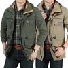 Spring and Autumn Jacket Jacket, Men's Casual Outdoor Waterproof and Breathable Medium and Long Hooded Stand-Up Jacket Men's