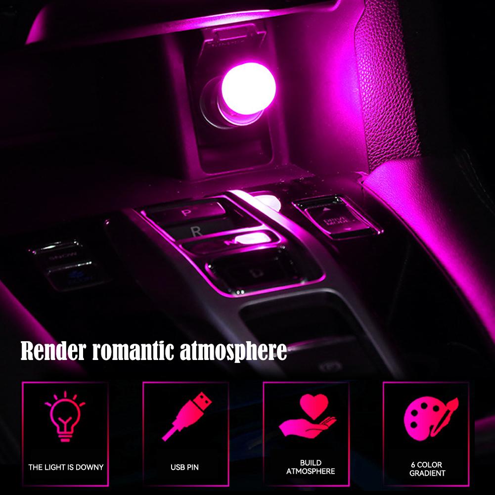 Автомобильный USB-интерьер Ambient Touch Atmosphere Light LED Lights Auto Reading Lamp Decorations Decorative