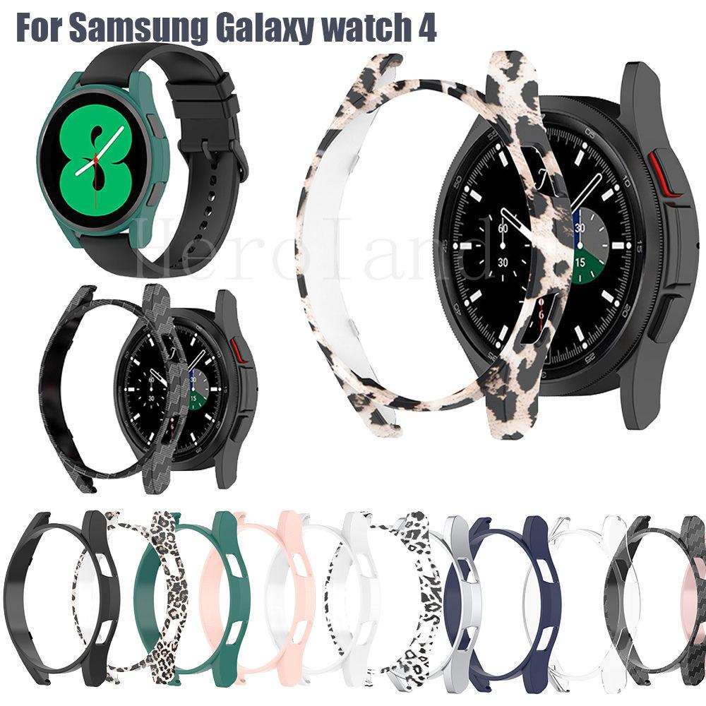 Полый защитный чехол из ПК для Samsung Galaxy Watch EF 40 мм, Galaxy Watch 4 40 мм, рамка, жесткая крышка, печать, защитные чехлы-накладки