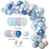 Kit de décoration de fête - Macaron bleu ballon guirlande arche - Multicolore - Adulte