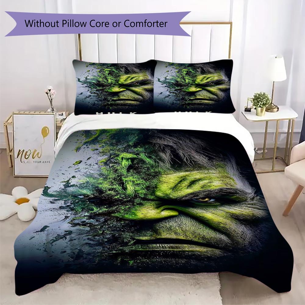 Hulk Green Giant Smash Bedding Without Core 1 Duvet Cover 2 Pillowcase Without Core Soft And Comfortable Duvet Cover And Pillowcase