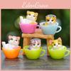 Cat Mug Collectible Pvc Blind Box Toy Creative Decor For Kids And Adults Spaces