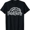 Basketball Panther School Sports Fan Team Spirit T-Shirt