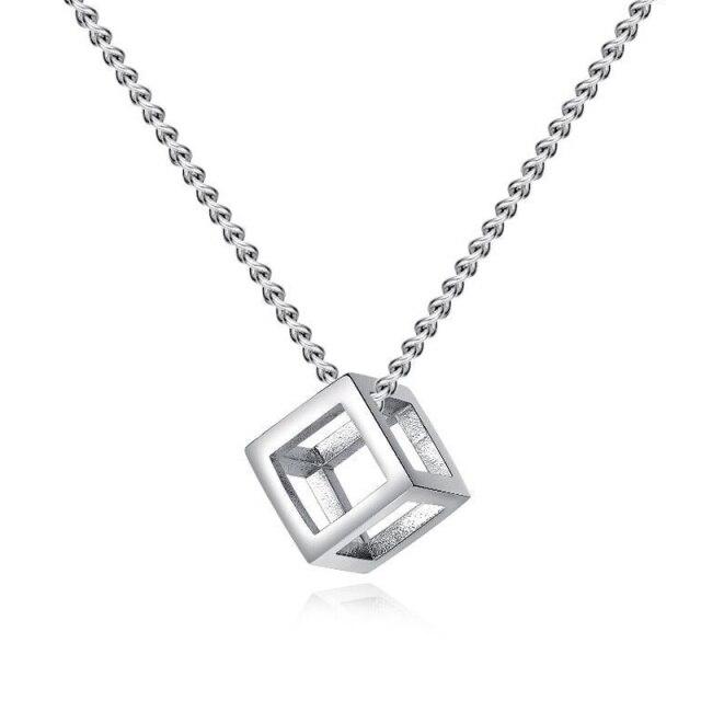 Личность Новый Love Cube Трехмерное женское ожерелье Модный тренд Популярный Уникальный подарок на годовщину - Женщина