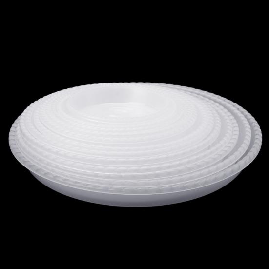 10шт пластиковые цветочные горшки поддоны прозрачные круглые формы креативный декор тарелок