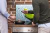 GLASS PROTECTIVE PLATE FOR STOVE 80x52 KIWI