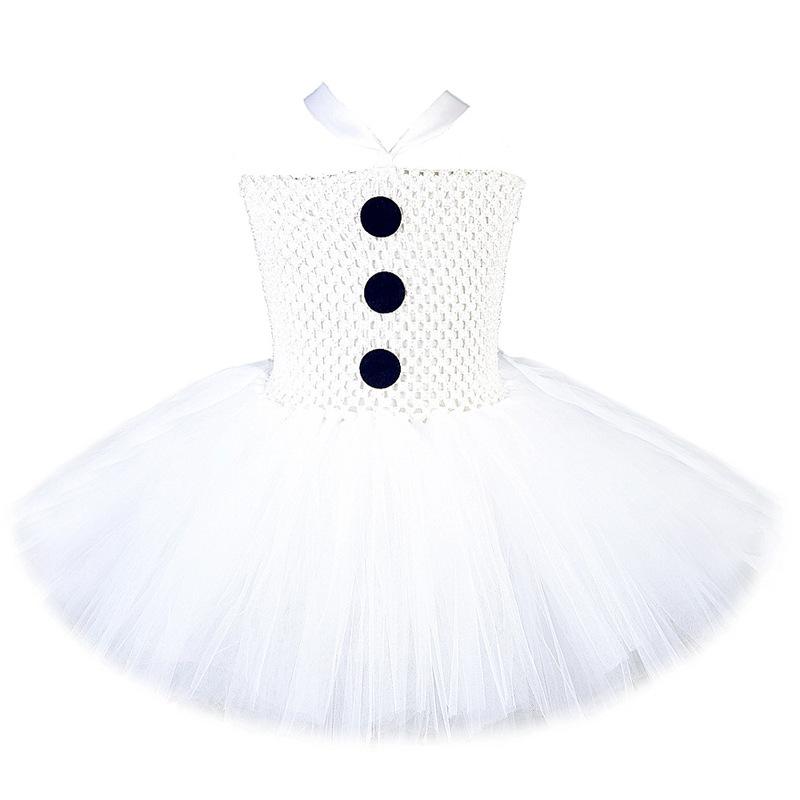 Christmas Snowman Mesh Skirt Girls Dress Suit Children Tutu Skirts