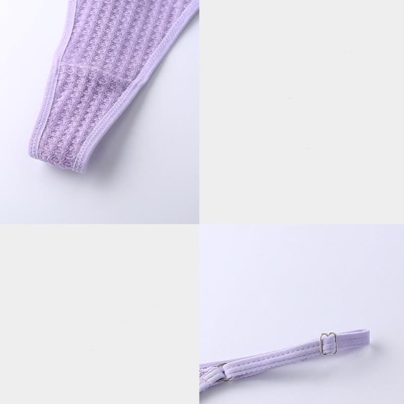 Summer 6 Color Sexy French 1/2 Cup Push Up Bra Set Fashion Women Lace Thin Cup Underwear Romantic Lavender Bras and Thong Set