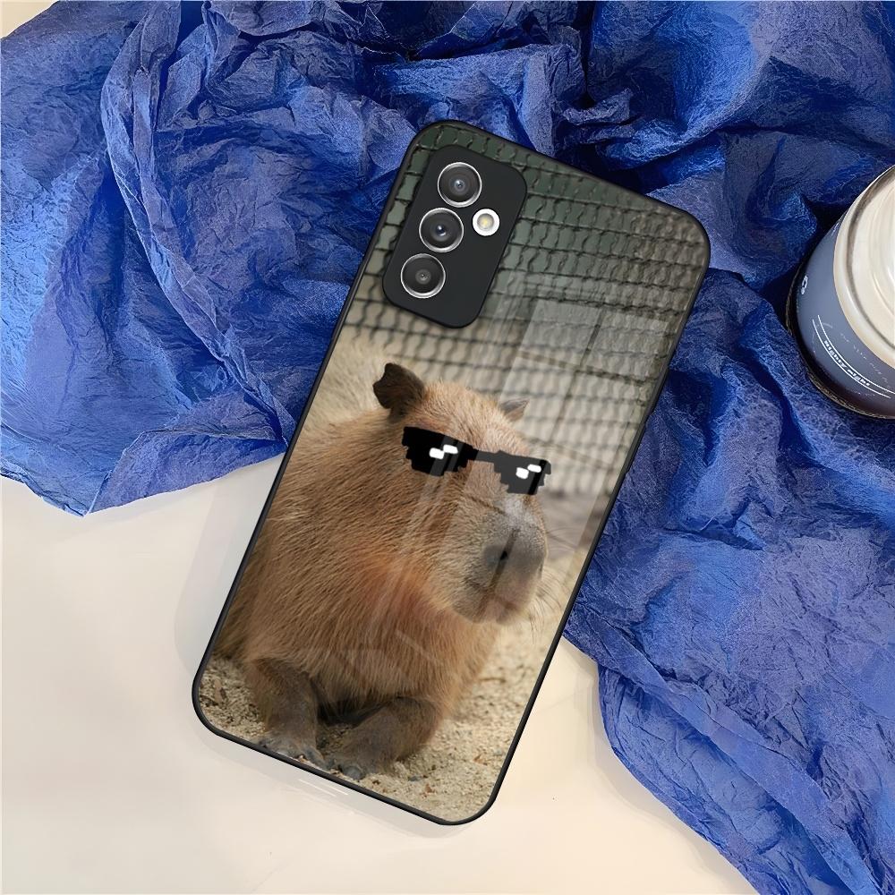 Cute Capybara Phone Case for Samsung Galaxy S26 S25 S24 S30 S21 S23 S20 S22 Fe Pro Edge Ultra Plus glass Cover