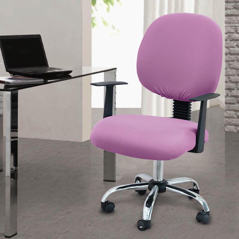 Two Piece Stretchable Computer Chair Cover Washable Executive Office Chair Protector Slipcover