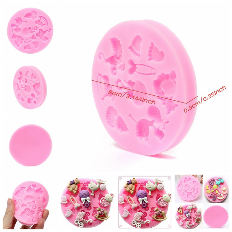 Силиконовая форма для детского душа, форма для помадки, торта, шоколадная выпечка, сахарный декор, MEIfang