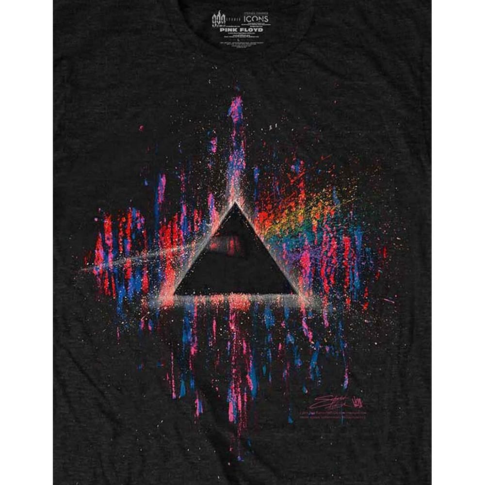 Pink Floyd Футболка унисекс для взрослых «Темная сторона луны» с брызгами краски