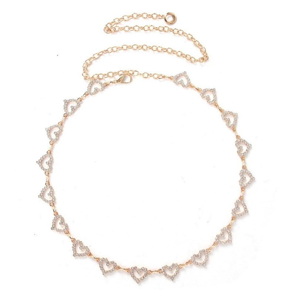 Rhinestone Body Jewelry Tassel Bikini Belly Chain Adjustable Heart Waist Chain Female