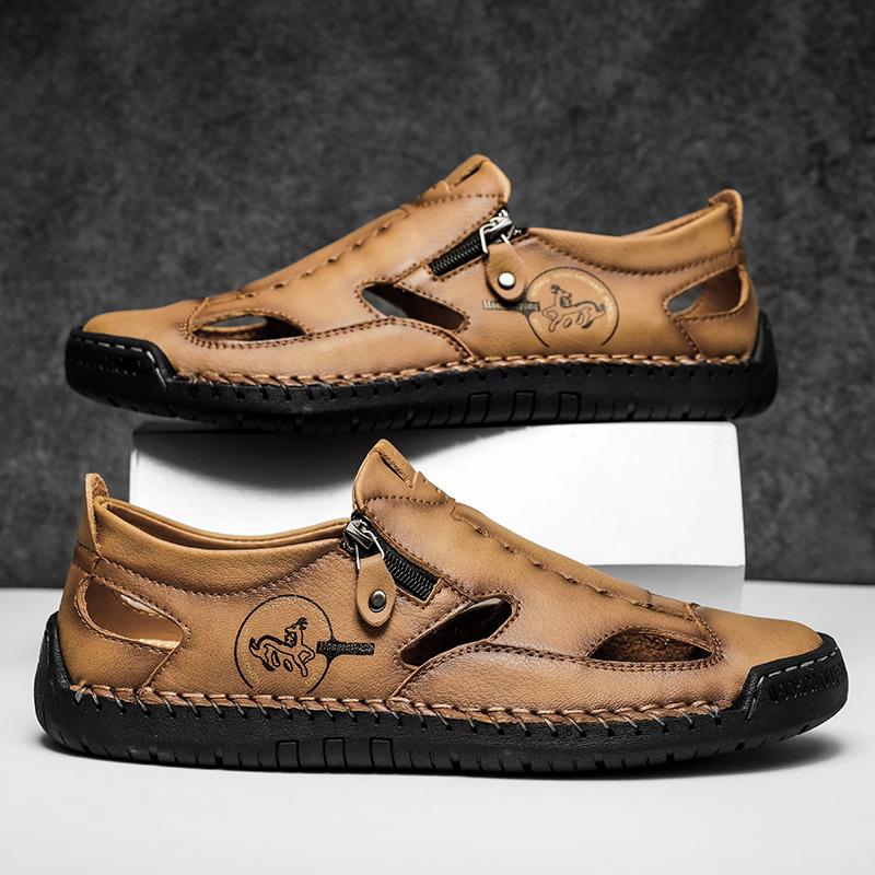 Модные дышащие мужские слипоны с вырезами, летние лоферы, мужская повседневная кожаная обувь, горячая распродажа, мокасины для отдыха и ходьбы, обувь для походов