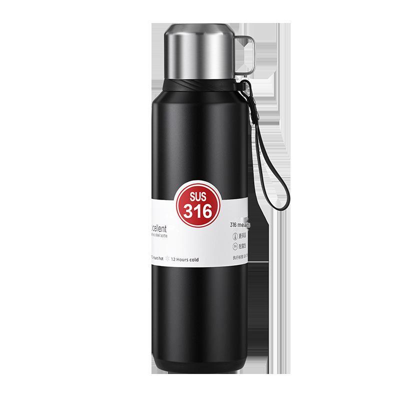 Термобутылка из нержавеющей стали 316 большой вместимости с разделением чая и воды для мужчин и женщин - Идеально подходит для путешествий на автомобиле и занятий спортом
