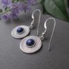 Fashion Lapis Lazuli Earrings, New Silver Disc Earrings On Cross-border Market
