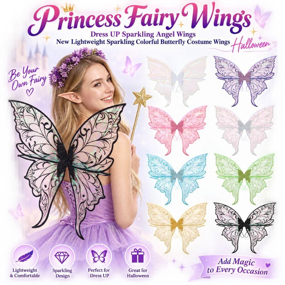 Multicolor Fairy Wings Lightweight Fairy Costume Accessory Gifts Angel Wings Festival Party