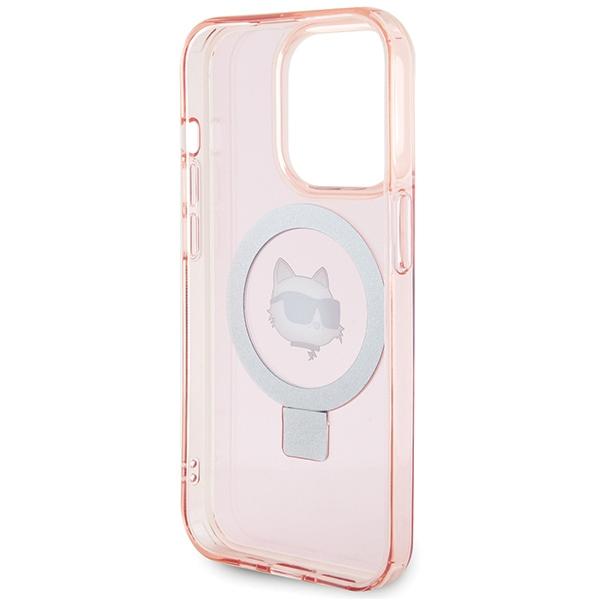 Karl Lagerfeld KLHMP15XHMRSCHP iPhone 15 Pro Max 6.7" pink/pink hardcase Ring Stand Choupette Head MagSafe