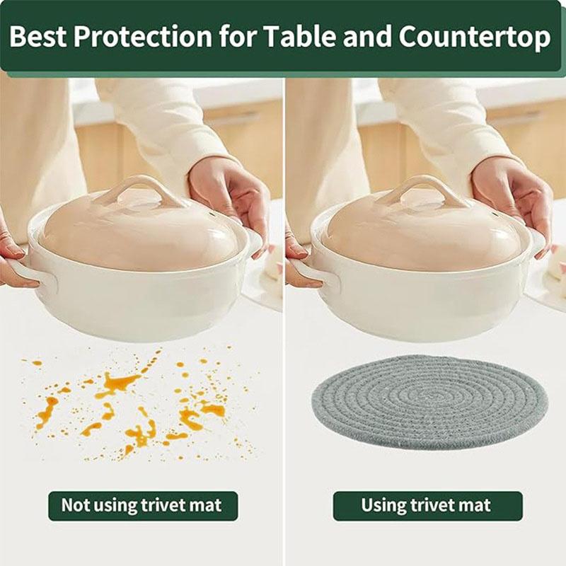 8Pcs Cup Coasters For Drinks Absorbent Woven Coaster Set With Holder Farmhouse Cloth Fabric Cup Coasters For Coffee Tea