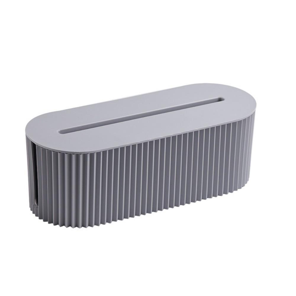 Dustproof Cable Management Box Removable Lid Cable Storage Box Phone Stand Slot Home Office