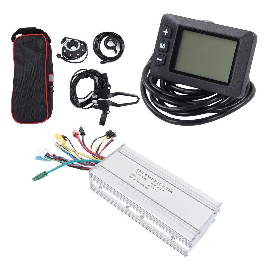 Electric Bike Lithium Battery Modification Kit with Display Screen and DC 36V 48V Motor Controller