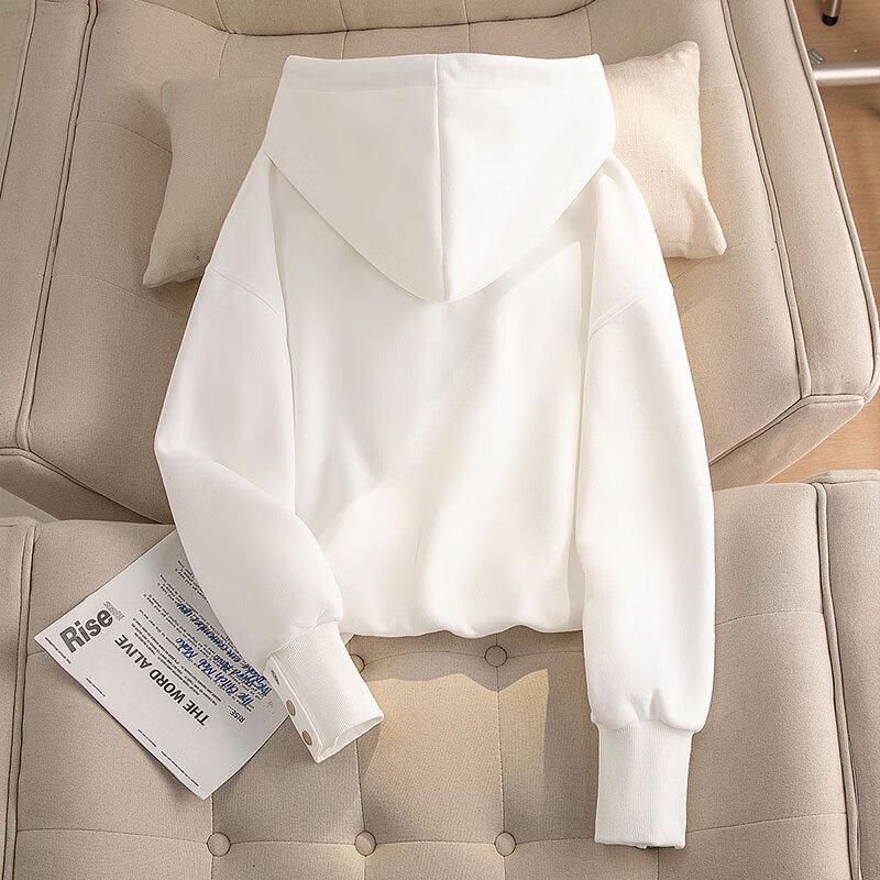 Women's Academic Style Heart Pattern Hooded Sweatshirt