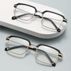Classic Personalized Black Eyebrow Anti-Blue Reading Glasses Retro Square Reading Glasses Middle Old Reading Glasses