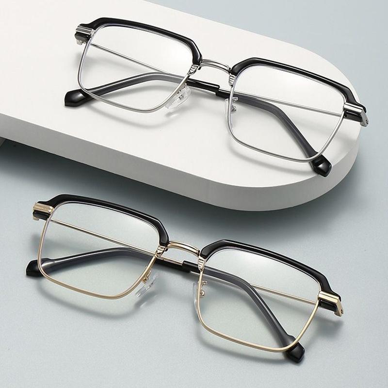 Classic Personalized Black Eyebrow Anti-Blue Reading Glasses Retro Square Reading Glasses Middle Old Reading Glasses