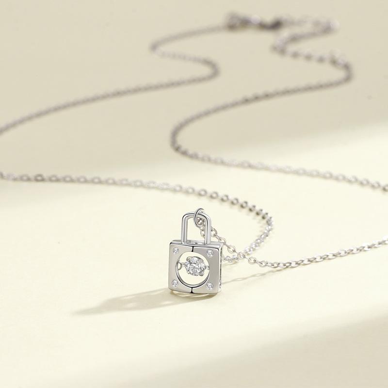 Умное ожерелье Heart Lock, женская мода, цепочка на ключицу, бьющееся сердце, бриллиантовая подвеска, ювелирные изделия