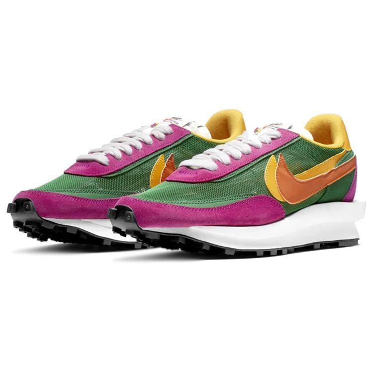 Sacai x Nike LDWaffle Pine Green Унисекс Кроссовки Розово-глиняный-Оранжевый-Del-Sol-Sail BV0073-301