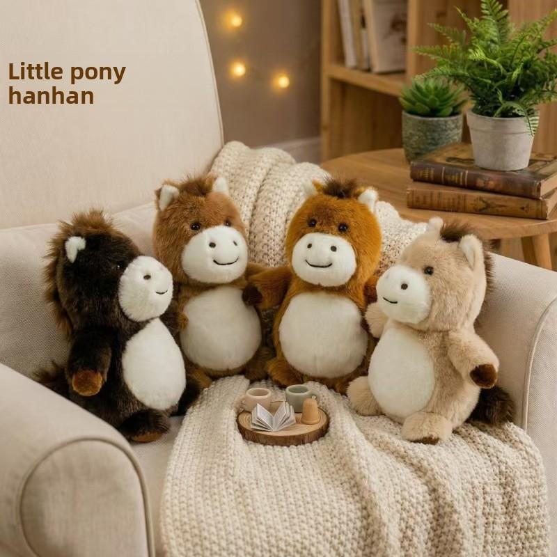Pony Year Lucky Mascot Plush Toy With Pp Cotton Filling For Kids And Adults