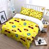 "Yellow Sun and Sunglasses Set" Bedding Duvet Cover Set Duvet Cover Pillowcases (1 * Duvet Cover 2 * Pillowcases, without duvet insert)