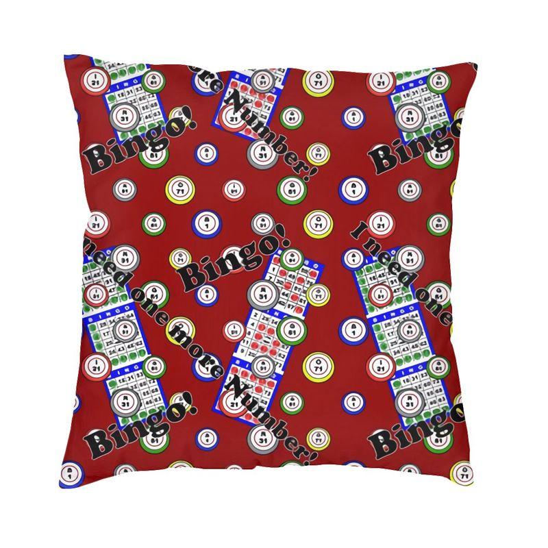 Bingo Queen Cushion Covers Best Play Bingo Soft Velvet Nordic Pillow Cases Decor Home