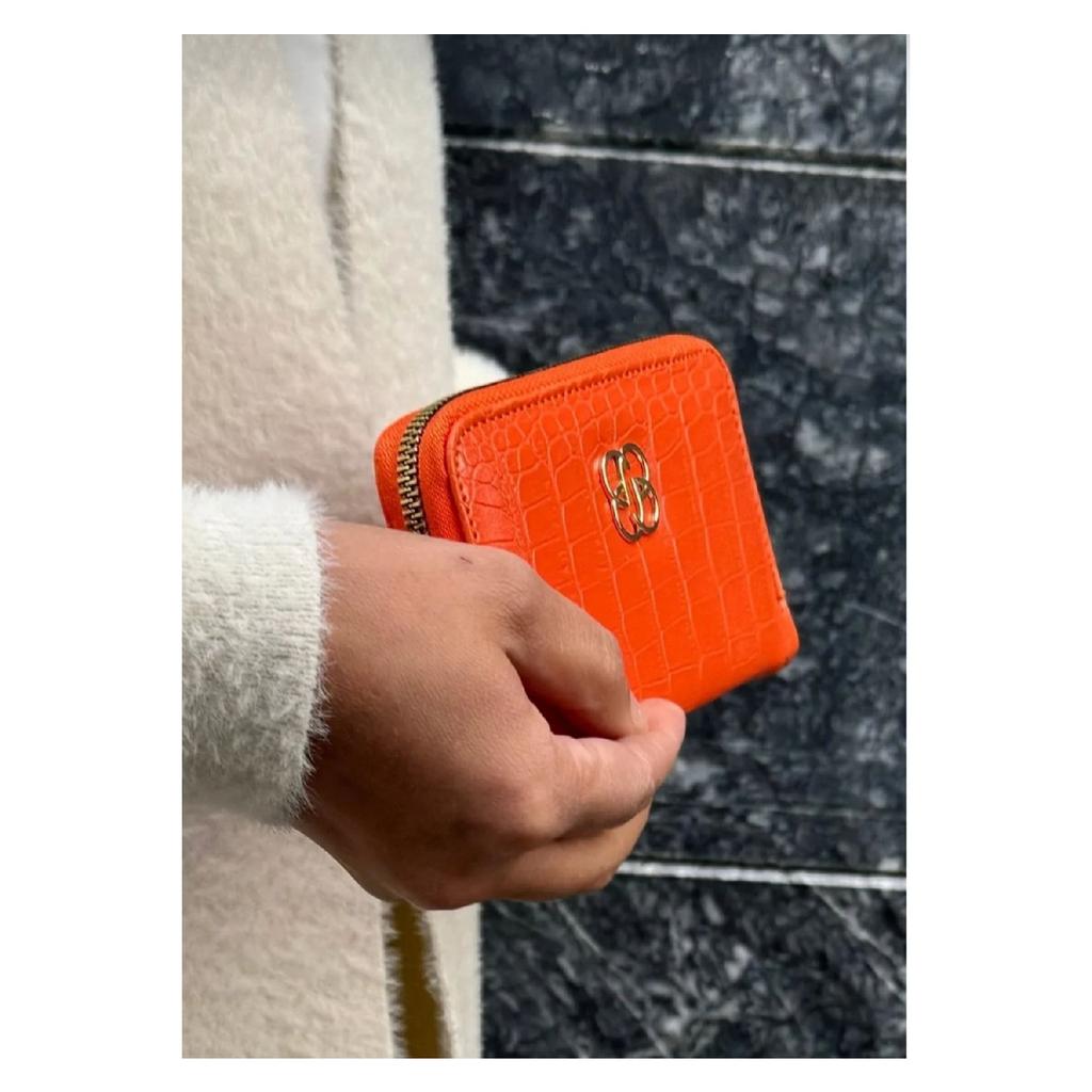 Orange Wallet Multi Compartment Wallet