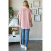 Casual Ribbed Jacquard Knit Loose V-Neck Short Sleeve T-Shirt, European American Style for Crossborder Dropshipping