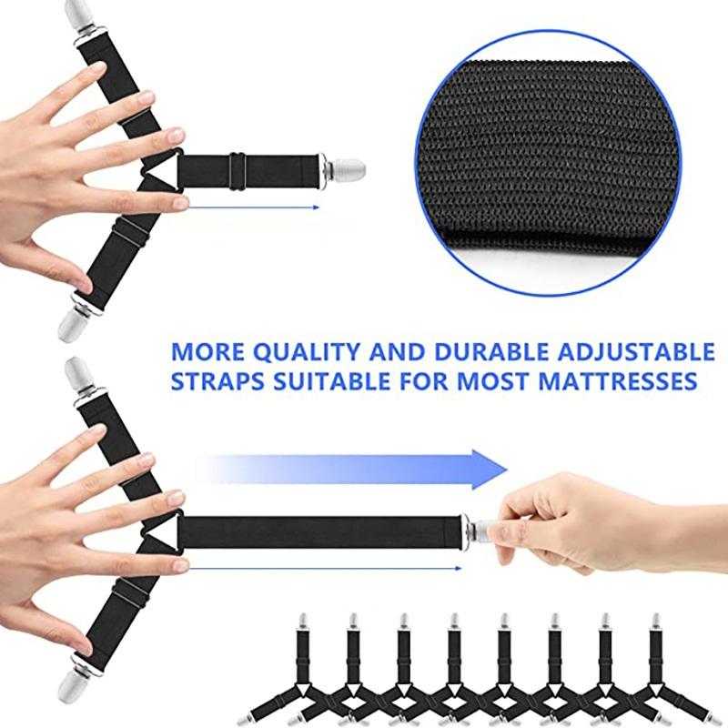 4 шт./2 шт. держатель простыни, угловые ремни, зажимы для наматрасника, чтобы удерживать простыни на месте, регулируемые ленты для постельного белья, приспособленные для постельных принадлежностей