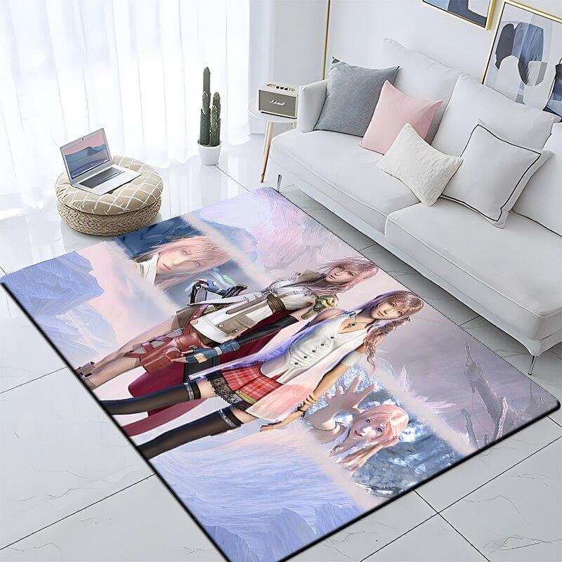 Ковер Final Fantasy с художественным принтом для гостиной, спальни, детские коврики, мягкий кухонный коврик, нескользящий фланелевый ковер, напольный коврик